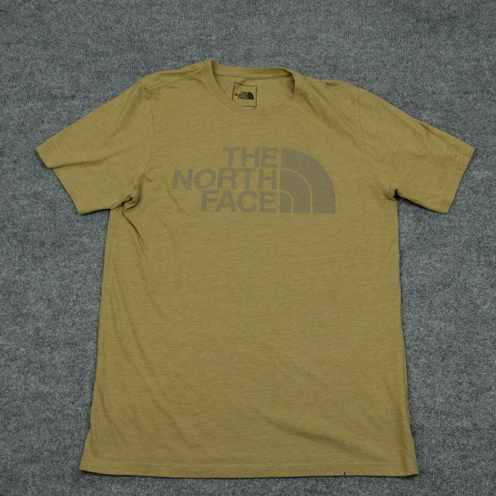 The North Face Shirt Mens Medium Yellow Heathered Graphic Tee Short Sleeve